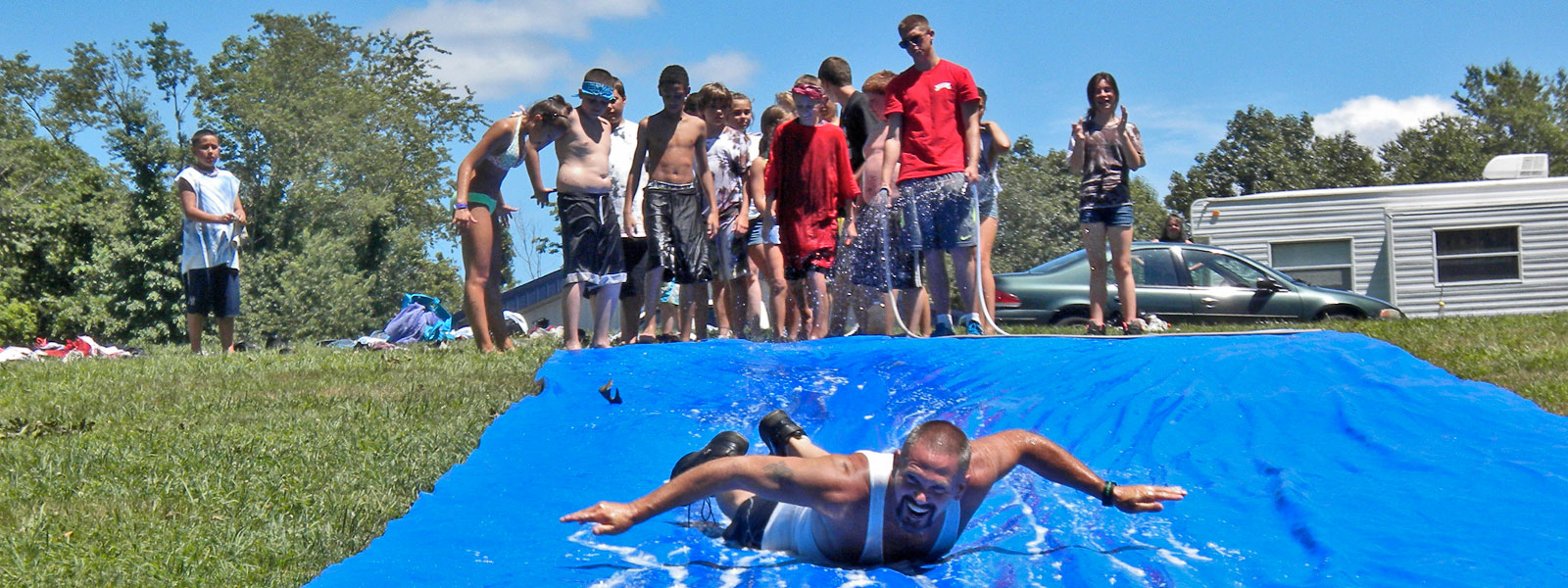Slip and Slide at Nelson’s Family Campground
